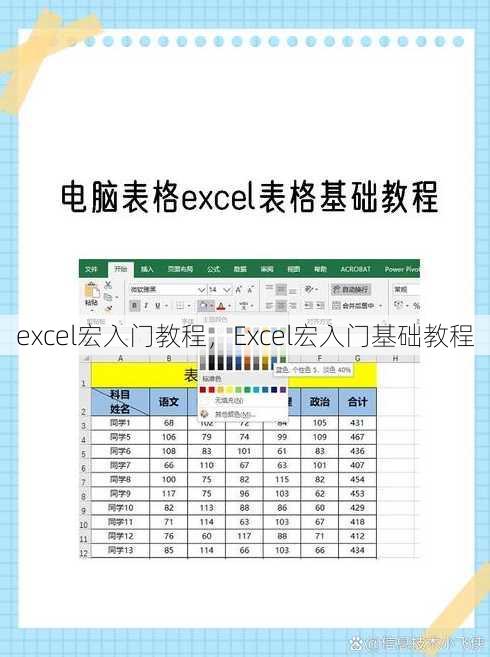 excel宏入门教程