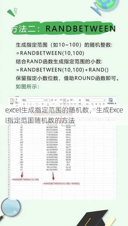 excel生成指定范围的随机数