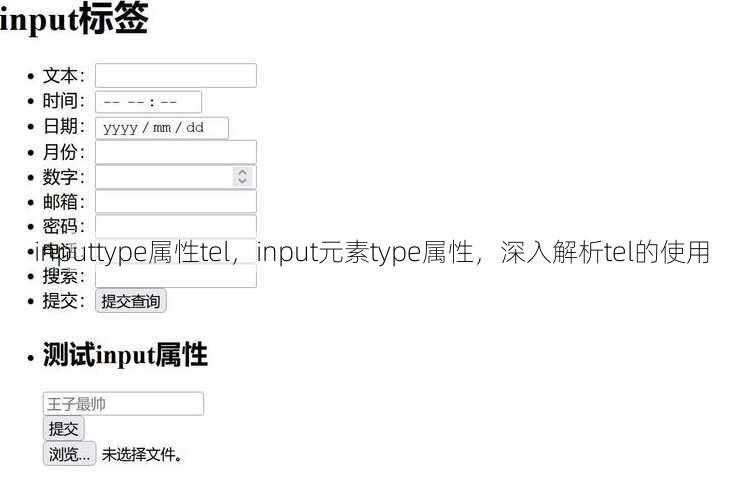 inputtype属性tel
