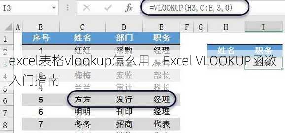 excel表格vlookup怎么用