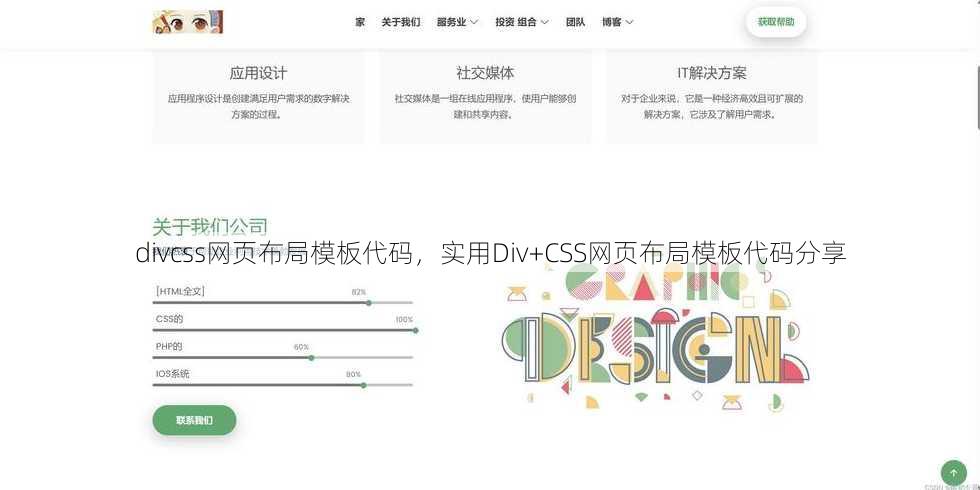 divcss网页布局模板代码