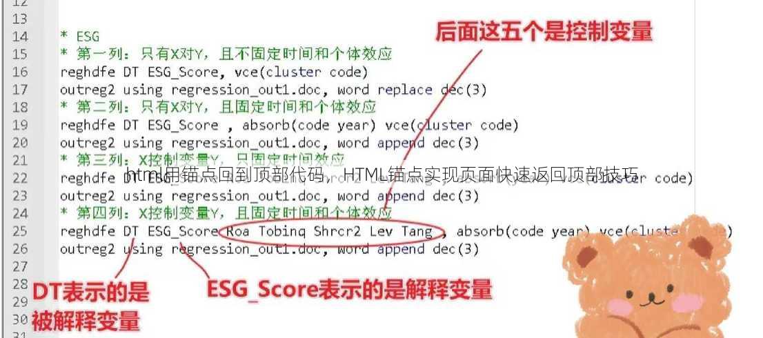 html用锚点回到顶部代码