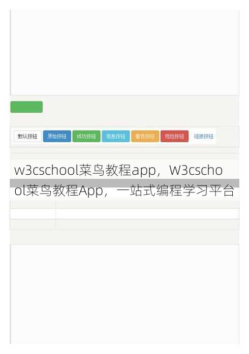 w3cschool菜鸟教程app