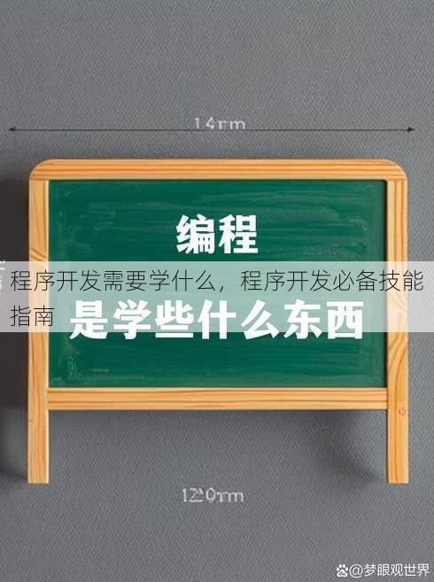 程序开发需要学什么