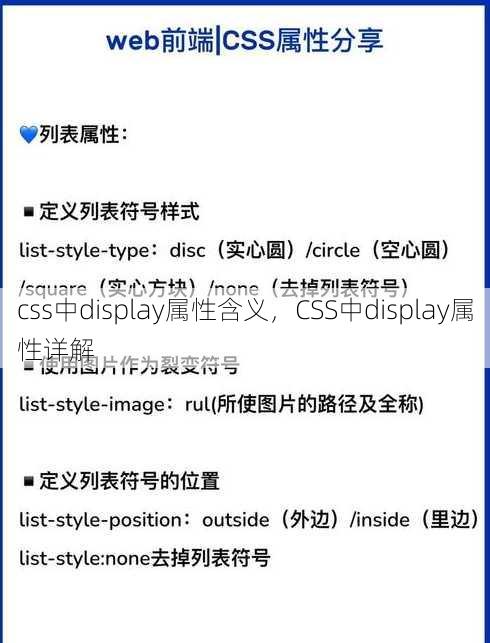 css中display属性含义