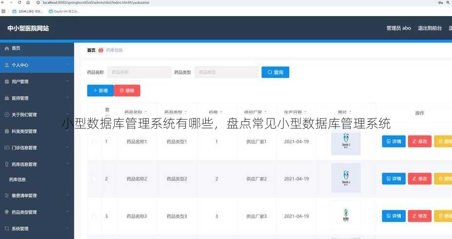 小型数据库管理系统有哪些