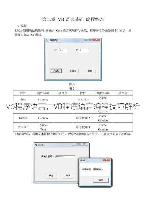 vb程序语言