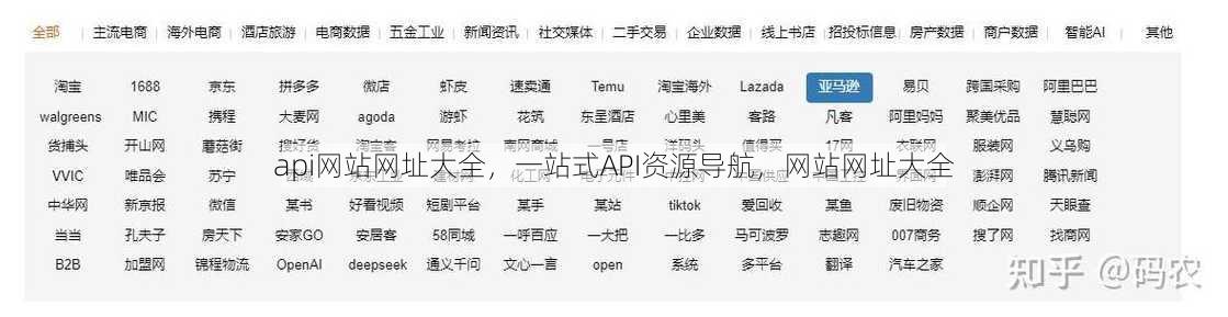 api网站网址大全