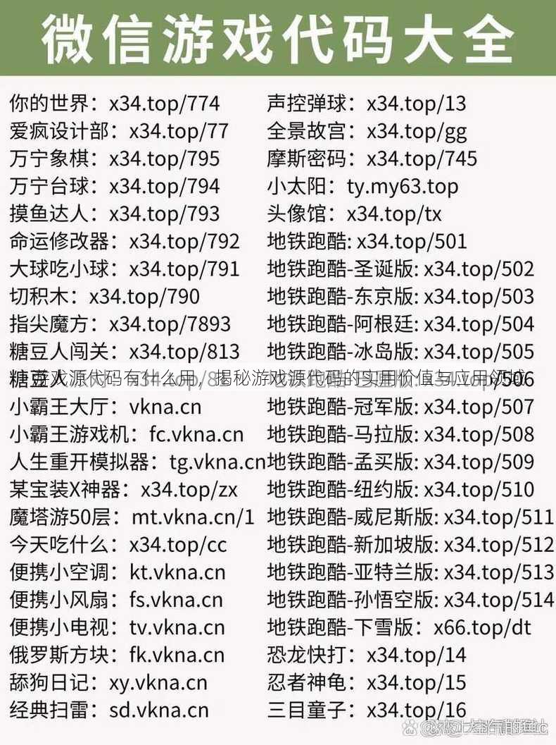 游戏源代码有什么用
