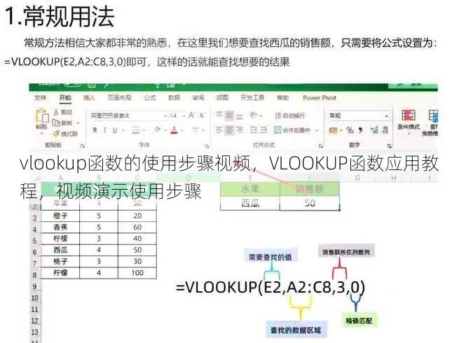 vlookup函数的使用步骤视频