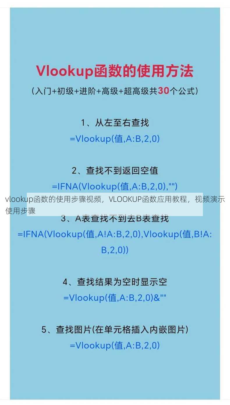 vlookup函数的使用步骤视频