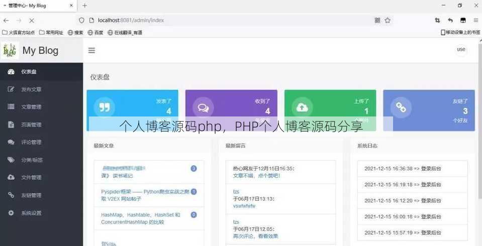 个人博客源码php