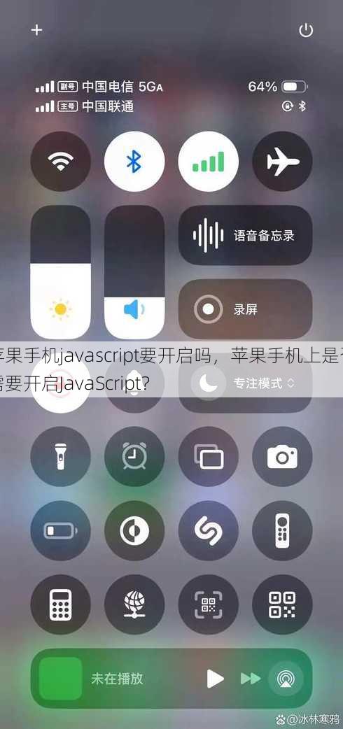 苹果手机javascript要开启吗