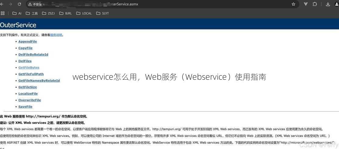 webservice怎么用