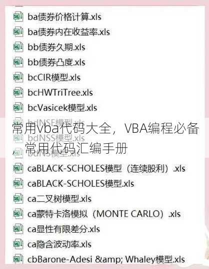 常用vba代码大全