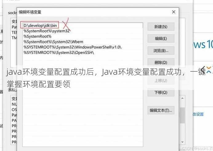 java环境变量配置成功后