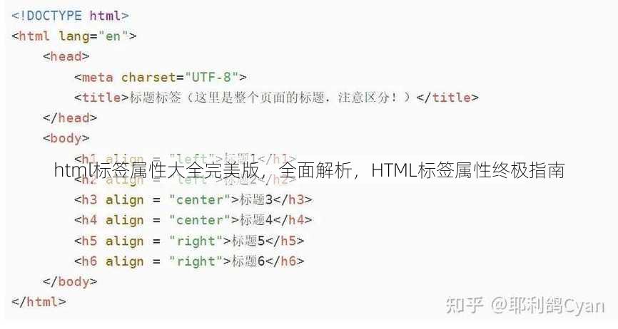 html标签属性大全完美版