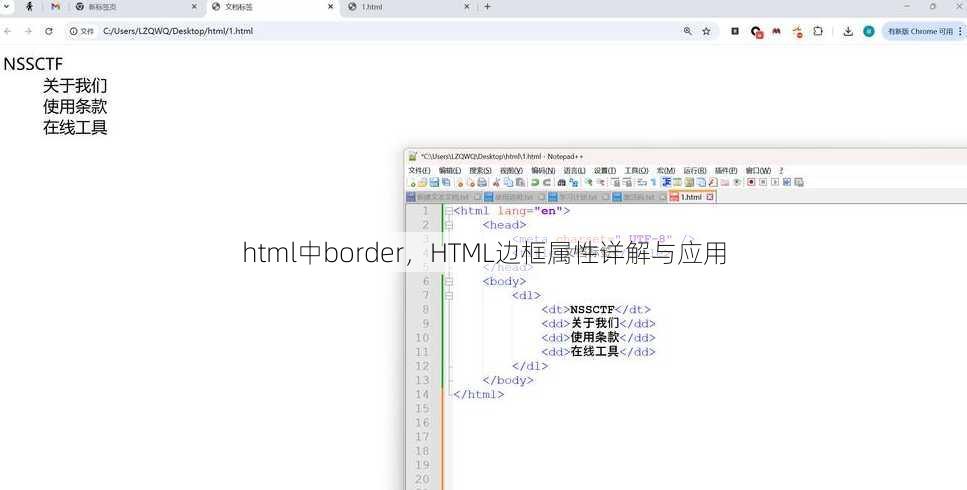 html中border