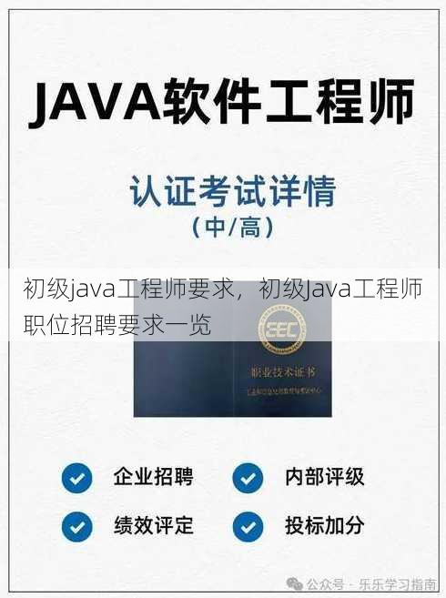 初级java工程师要求