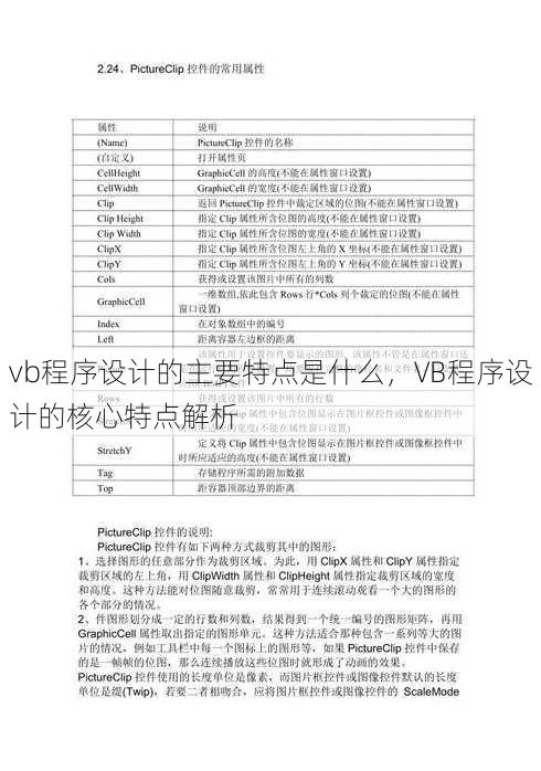 vb程序设计的主要特点是什么