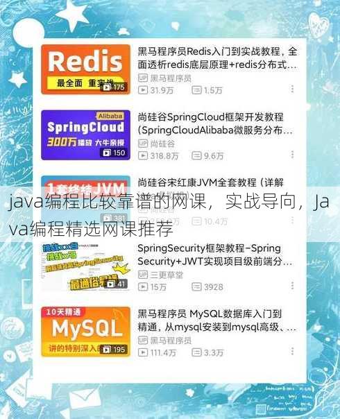 java编程比较靠谱的网课