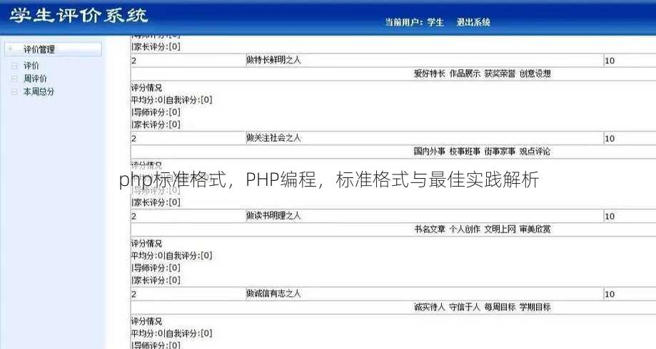 php标准格式
