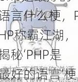 php是最好的语言什么梗
