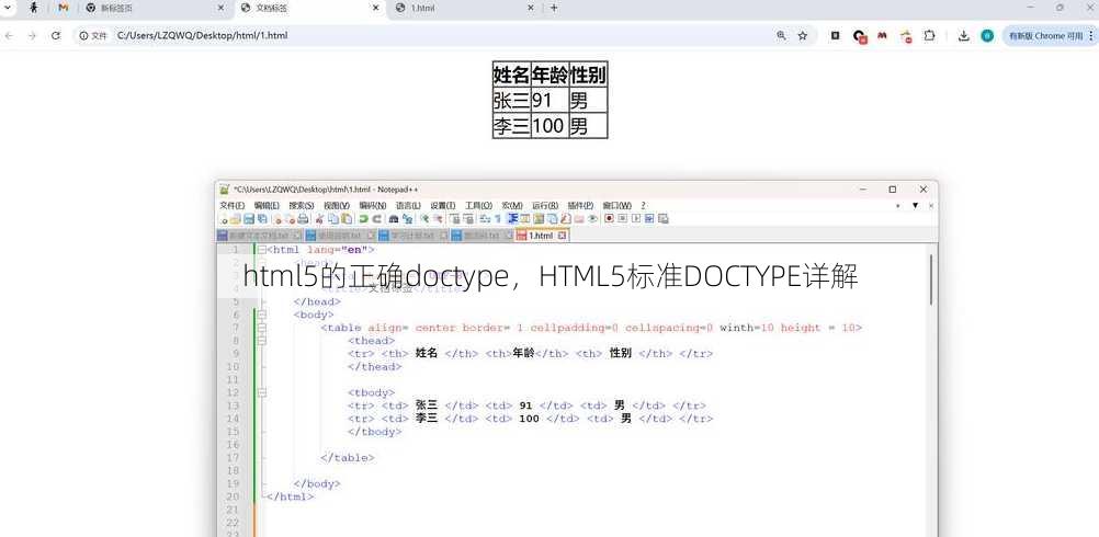 html5的正确doctype