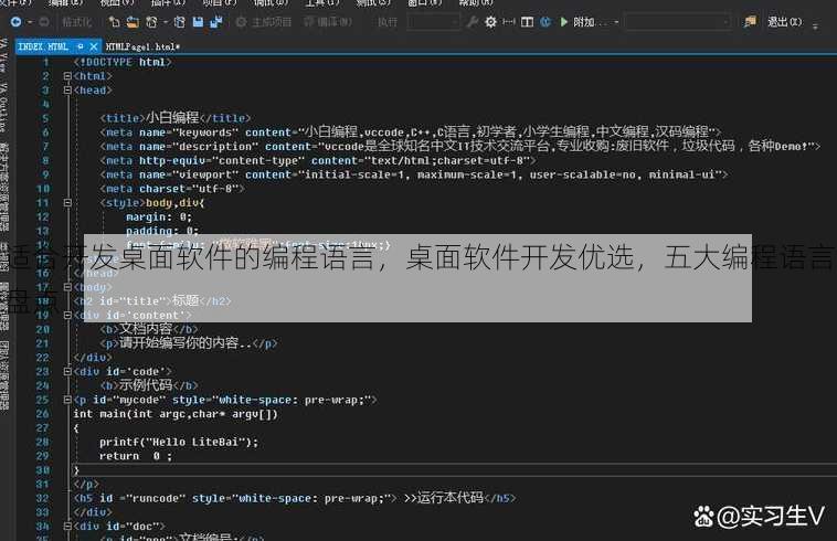适合开发桌面软件的编程语言