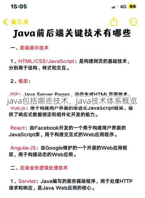 java包括哪些技术