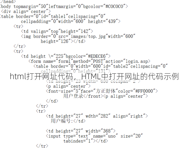 html打开网址代码