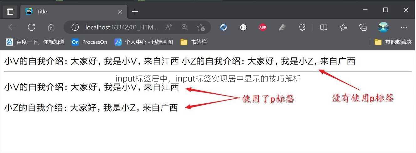 input标签居中