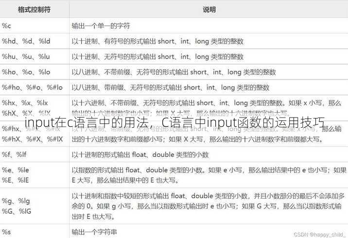 input在c语言中的用法