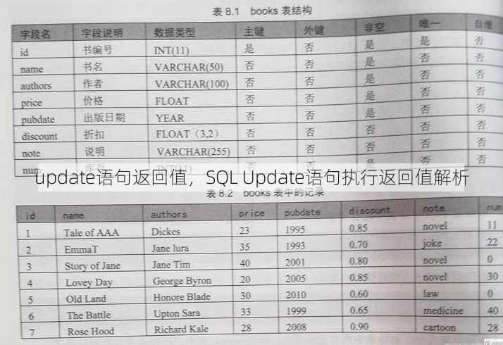 update语句返回值