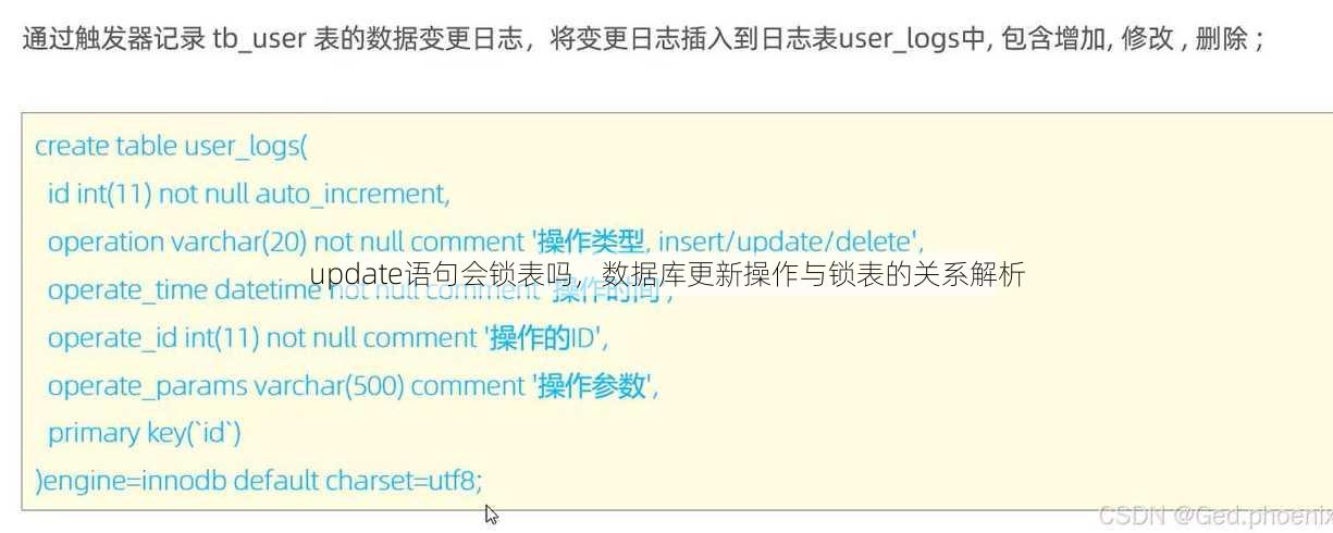 update语句会锁表吗