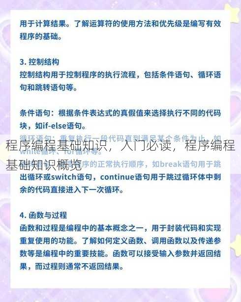 程序编程基础知识