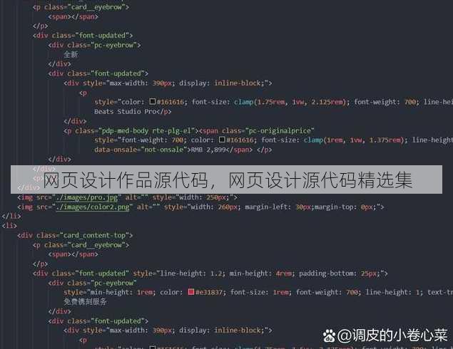 网页设计作品源代码