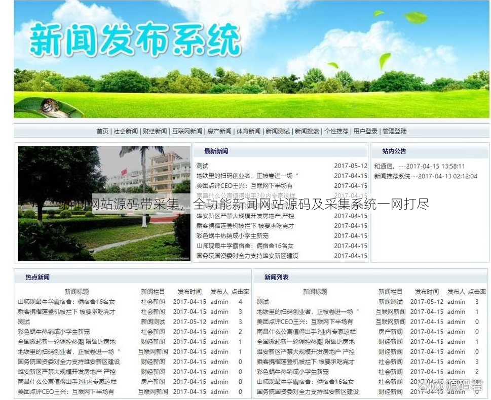 新闻网站源码带采集