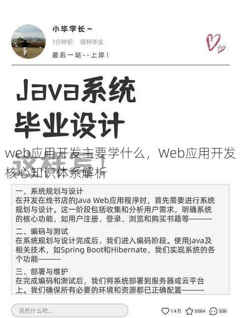 web应用开发主要学什么