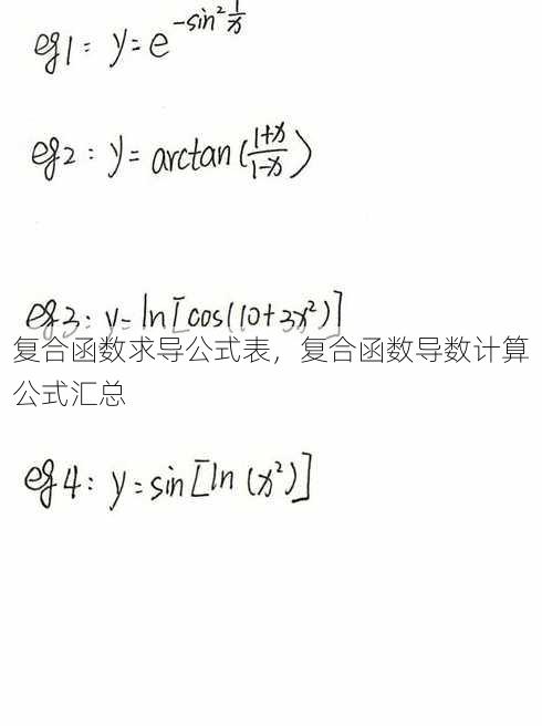 复合函数求导公式表