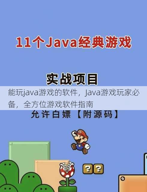 能玩java游戏的软件