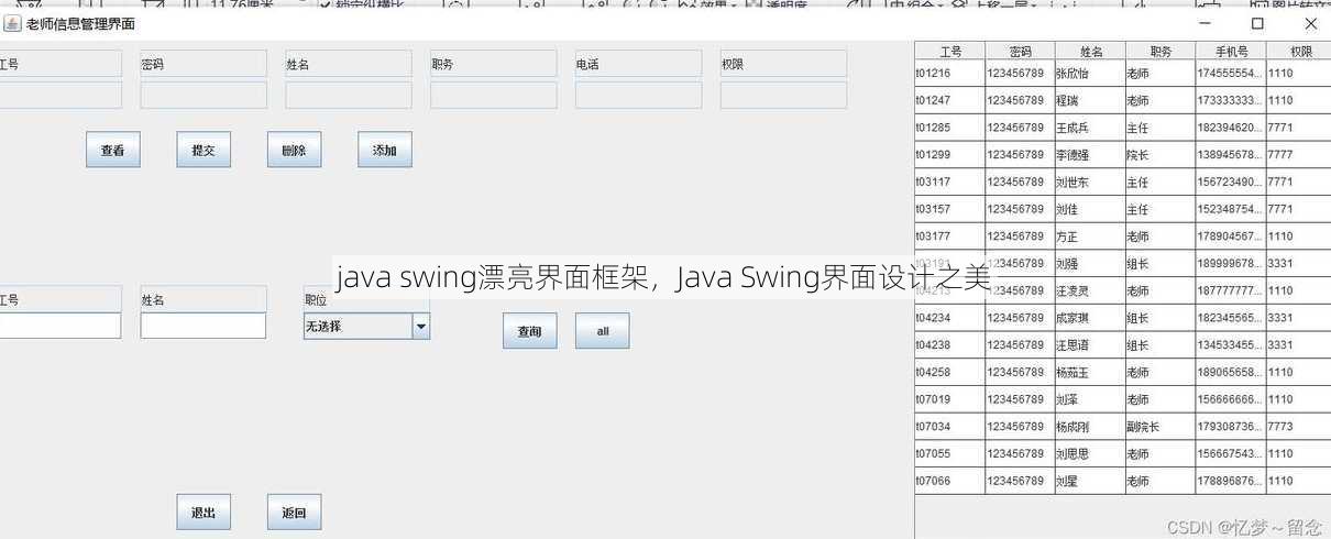 java swing漂亮界面框架