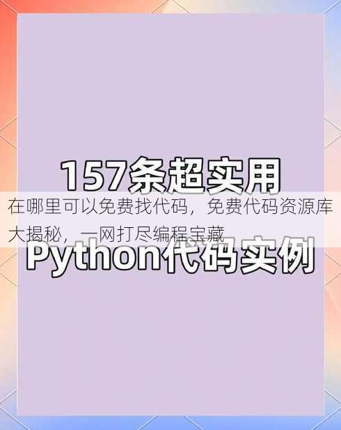 在哪里可以免费找代码