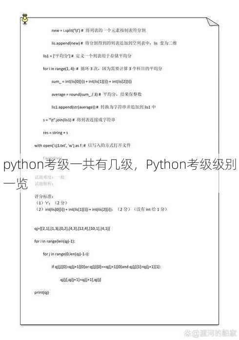 python考级一共有几级