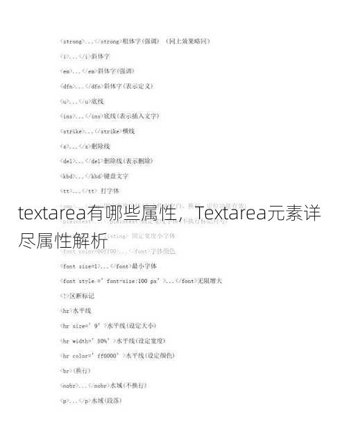 textarea有哪些属性