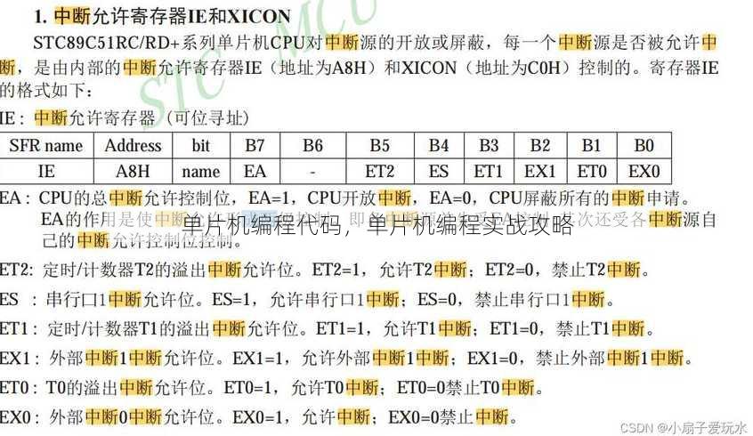 单片机编程代码