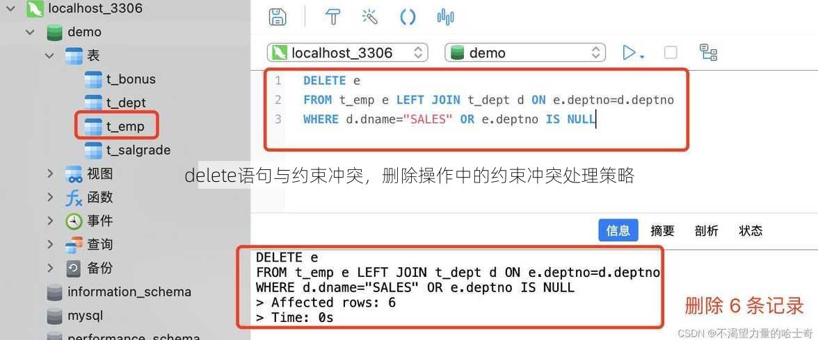 delete语句与约束冲突