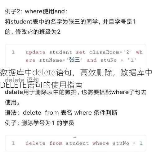 数据库中delete语句