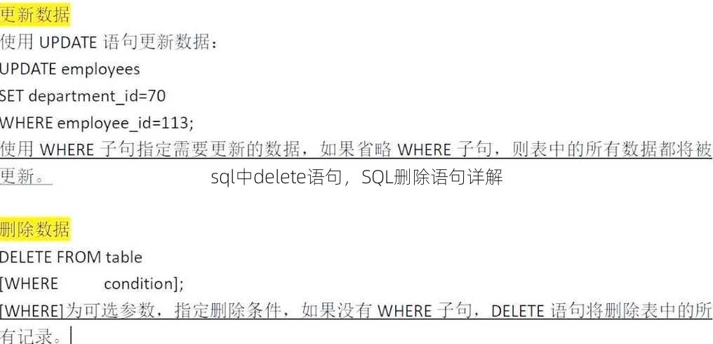 sql中delete语句