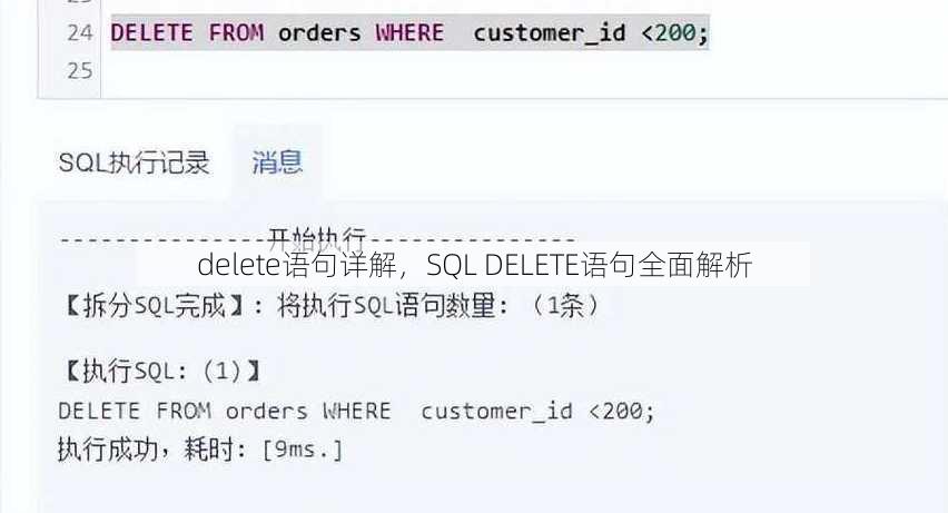 delete语句详解